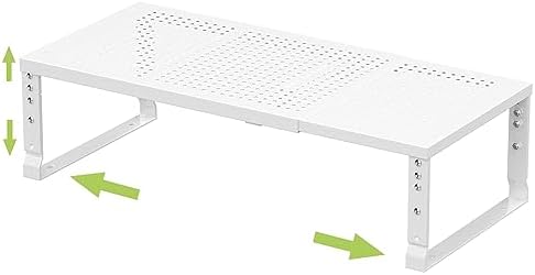 Jojocross Expandable Adjustable Stackable Kitchen Organizer, Spice Rack,Metal Pantry Storage Shelves Racks,Counter Shelf for Cabinets, Countertop, Cupboard(1 Pack/Medium/White)