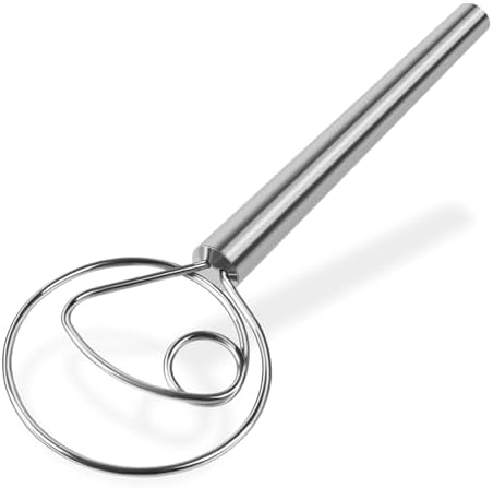 Maxjoy Danish Dough Whisk Stainless Steel for Sourdough Bread