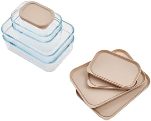 Glass Food Storage Containers with Lids - 18 Piece - 10.5 oz, 17.6 oz & 25.4 oz Sets Glass with BPA-Free Leak Resistant Stackable Lids - Microwave, Oven & Dishwasher Safe - Ideal for - Cashew Cream