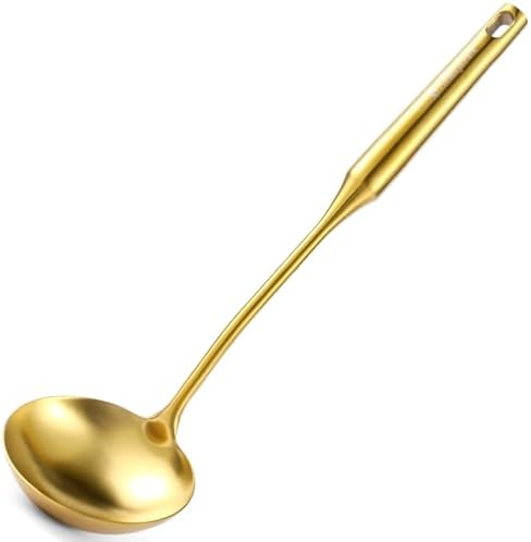 Gold Soup Ladle - Stainless Steel Ladle Spoon, Perfect Gifts