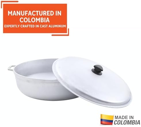 IMUSA USA 11.6Qt Jumbo Traditional Colombian Caldero, 11.6 Quart, Silver