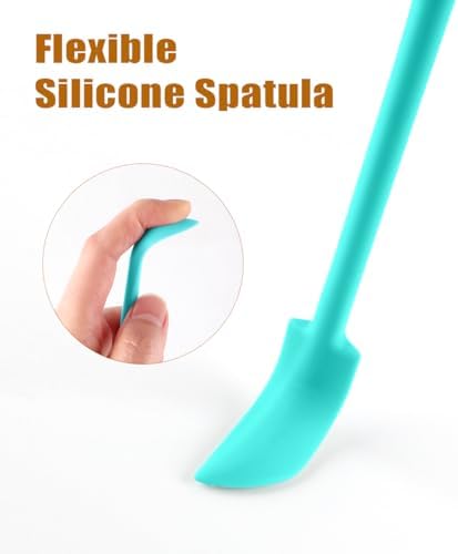 Silicone Spatula Set 6Pcs, Mini Jar Scraper for Makeup & Food