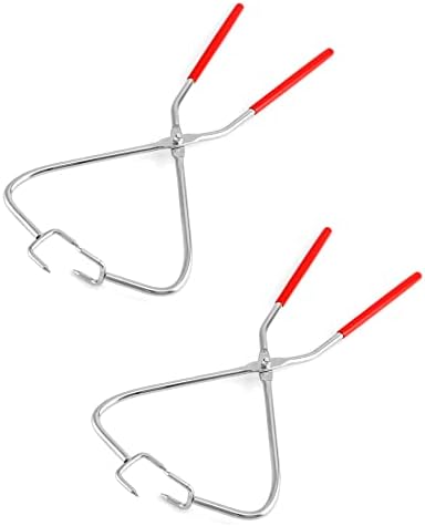 QWORK Sculpture Dipping Tong, 2 Pack Stainless Steel Clay Sculpture Tongs Glazing Tools, Pottery Clay Sculpture Tool Pliers for Clay Modeling Sculpturing
