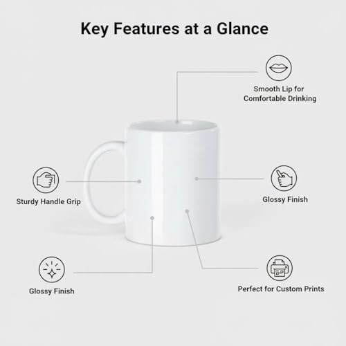 1Pcs 11oz Sublimation Mug, Ceramic Coffee Cup