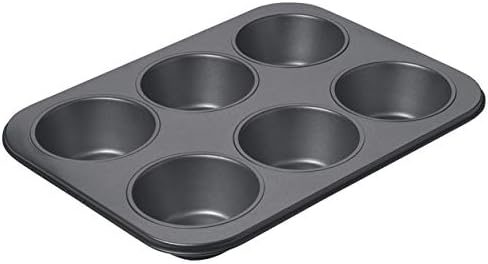 Chicago Metallic Professional 6-Cup Non-Stick Muffin Pan, Make up to 6 large muffins, cupcakes, quiches, egg cups, and more,14-Inch-by-10.25-Inch