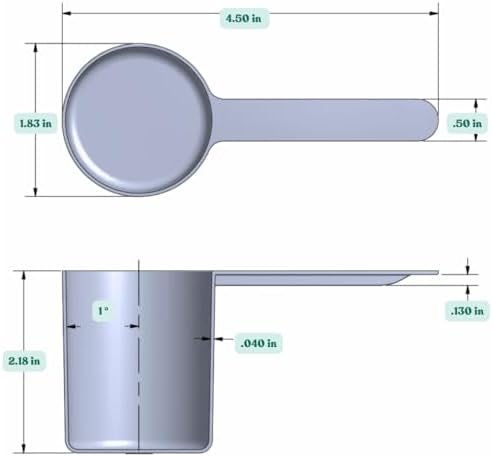 1/3 Cup (80 mL | 2.7 Oz.) Long Handle Plastic Measuring Scoop for Coffee, Protein Powder, Pet Food, Spices, Grains, Dry Goods – Food-Grade BPA-Free (Pack of 100)