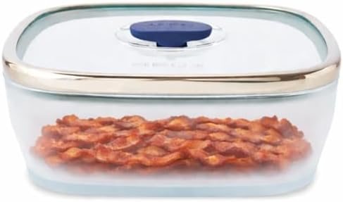 Anyday 10-Cup Square Glass Food Storage (Blueberry)