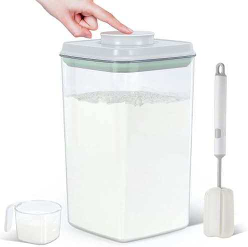 4.2 Qt Airtight Flour Rice Storage Container with Pop-up Lid Sugar Holder