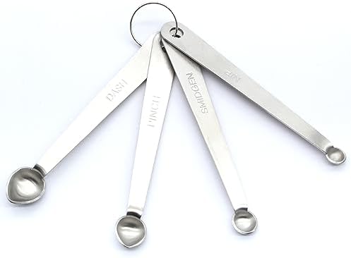 Luomorgo 4 Pcs/Set Measuring Spoons, Stainless Steel Tablespoons