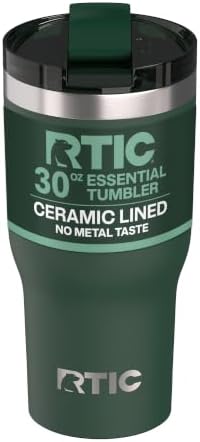 RTIC 30oz Essential Tumbler with Lid, Ceramic Lined, Dark Pine