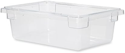Rubbermaid Commercial Products Polycarbonate Food Storage Box/Tote, 3.5 Gallon, Clear, for Restaurant/Kitchen/Cafeteria (Pack of 6)