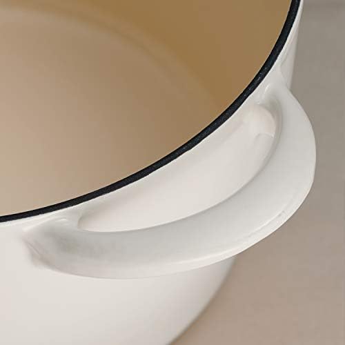 Tramontina 7 Qt Enameled Cast Iron Covered Tall Round Dutch Oven (Latte) - 80131/353DS