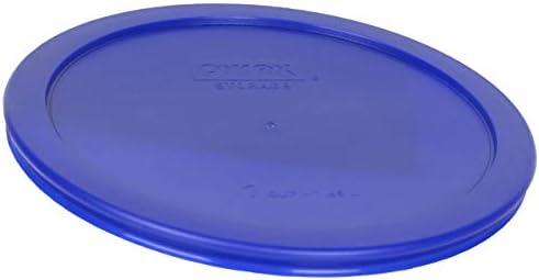 Pyrex 7203 Glass Bowls & 7402-PC Cadet Blue Lids (2-Pack) - Made in USA