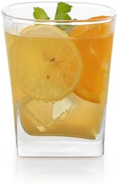 Libbey City Tumbler and Rocks Glass Set, Elegant Drinkware Glasses Set, Tall Drinking Glasses with Modern Lines, Dishwasher Safe Drinking Glasses Set of 16