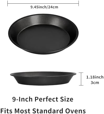 LISI 9 Inch Tart Pan, Nonstick Carbon Steel Fluted Baking Pan