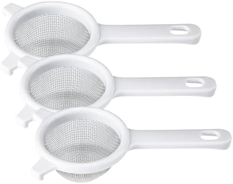 Chef Craft Classic Stainless Steel Mesh Strainer, 3 inches in diameter, White (Pack of 3)