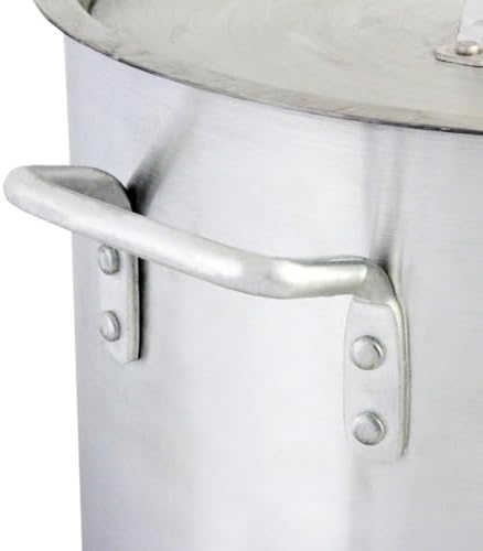 TrueCraftware- 20 qt. Heavy-Duty Aluminum Stock Pot with Riveted Handle 6mm Thickness-Multipurpose Pot Cookware Large Stockpot For Cooking Simmering Soup Stock Home Kitchen