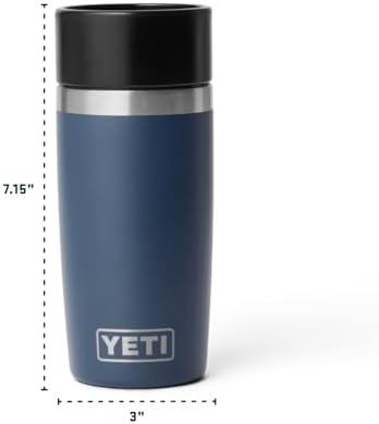 YETI Rambler 12 oz Travel Bottle, Stainless Steel, Vacuum Insulated with Leakproof Commuter Cap, Navy