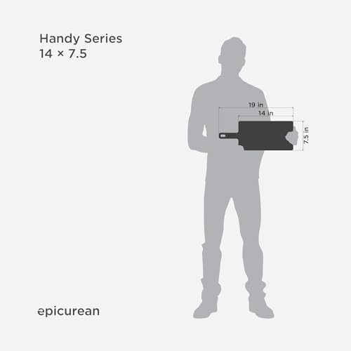 Epicurean Handy Series Cutting Board with Handle, 14-Inch by 7-Inch, Slate