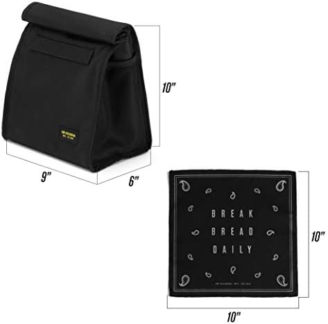 2nd Childhood Insulated Lunch Bag for Men, Durable & Reusable, Black