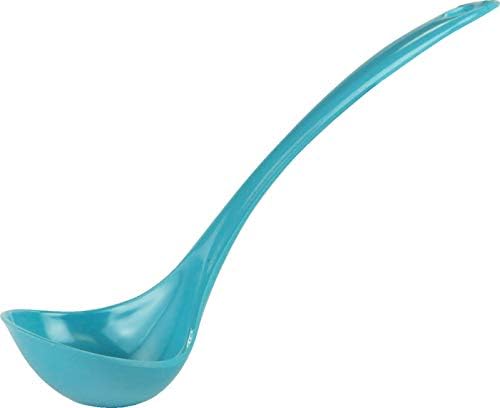 Reston Lloyd Melamine Soup Ladle Kitchen Utensil, Premium Quality Utensil with Heat Resistant Ergonomic Handle, Durable BPA-Free Plastic, 10.5 inch long, 6pc Set, Aqua-Blue
