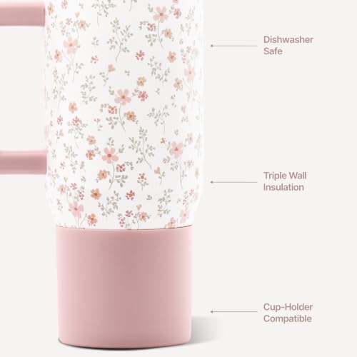 HydroJug Coffee Traveler 20oz Ceramic-Lined Mug with Handle, Magnolia