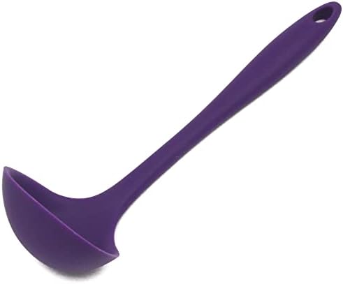 Chef Craft Premium Silicone Cooking Ladle, 11.25 inch, Purple