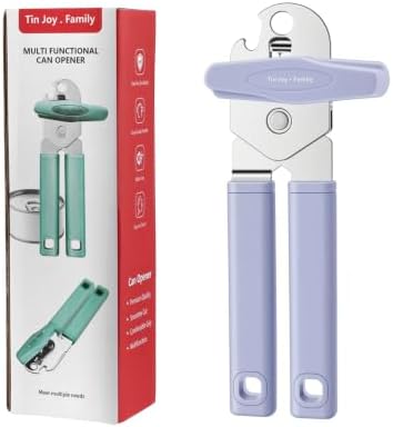 Can Opener Manual, Reinforced Blade, Effortless Knob, Non-Stick (Grape)