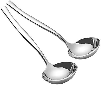 4-Piece Stainless Steel Small Gravy Soup Ladles, Gravy Ladle Spoon
