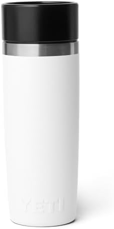YETI Rambler 16 oz Travel Bottle, Stainless Steel, Vacuum Insulated with Leakproof Commuter Cap, White