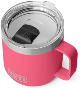 YETI Rambler 14 oz Ceramic Lined Stackable Mug, Tropical Pink