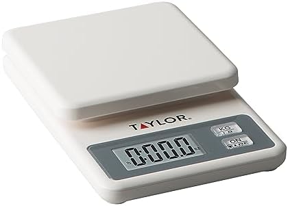 Taylor Compact Digital Scale (White), 11 pound capacity