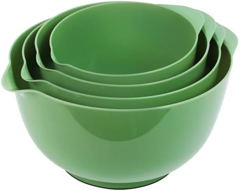 BoxedHome Classic Mixing Bowls Set of 4, BPA Free Plastic Microwave Safe