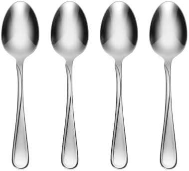 Oneida Flatware Flight Dinner Spoons 18/0 Silverware Set for 4, (4-Piece)