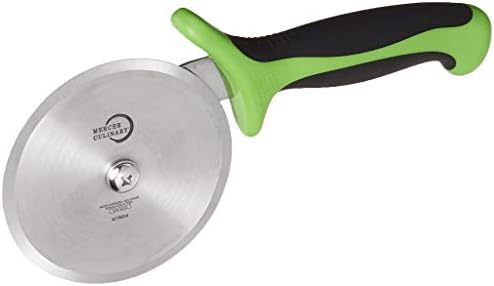 Mercer Culinary MillenniaPizza Cutter with Green Handle, 4 Inch Wheel, Stainless Steel
