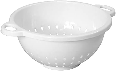 Chef Craft Select Plastic Deep Colander, 11x5 inch 5 quart, White