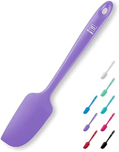 DI ORO Mini Silicone Spatula - Jar Scraper, 600F Heat Resistant, Lavender