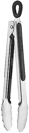 Cuisinart 2pc Tong Set - 7" & 9" Stainless Steel Kitchen Tongs with Locking Mechanism & Grip Handle, Dishwasher-Safe