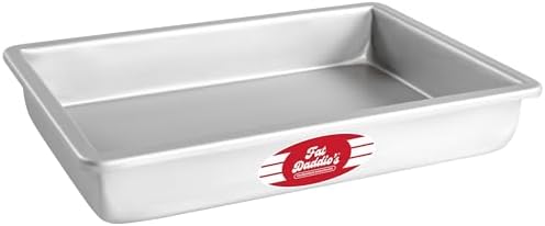 Fat Daddio's POB-8122 Sheet Cake Pan, 8 x 12 x 2 Inch, Silver