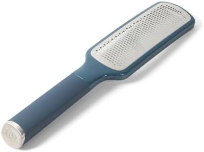Calphalon Edge Stainless Steel Handheld Cheese Grater W/Cover & Rubber Handle - Navy Blue