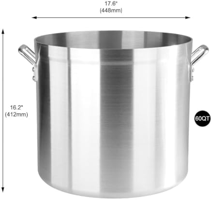New Star Foodservice 60 Qt Aluminum Stock Pot, No Cover