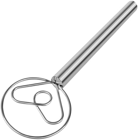 Danish Dough Whisk Stainless Steel Hook Dutch Baking Tool Bread Sourdough Mixer for Pizza Pastry Cake Batter Making