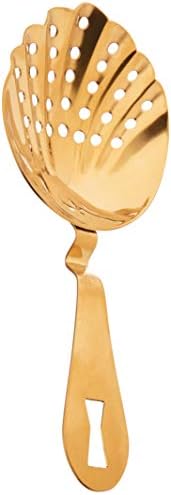 Barfly , Scalloped Julep Strainer, Gold