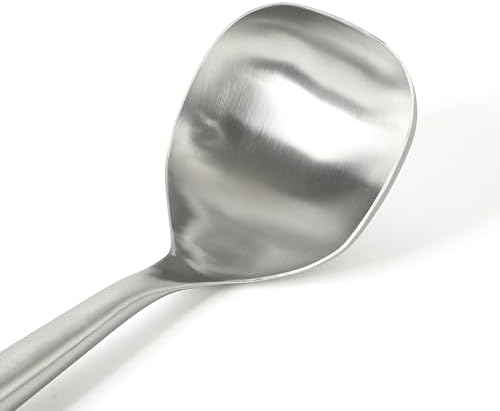 Calphalon Edge Soup Ladle, Stainless Steel Soup Ladle, Serving Ladle with Silicone Handle, Heat-Resistant Nonstick-Safe Kitchen Ladle for Soups, Sauces & Stews, Navy
