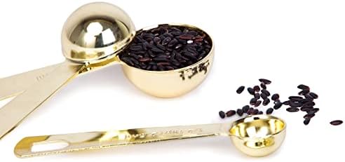 Gold Measuring Spoons, 6 Piece Set, 18/8 Stainless Steel