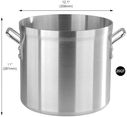 New Star Foodservice 20 Qt Aluminum Stock Pot, No Cover