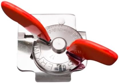 Nogent Super Kim Safety Can Opener, Made in France, Leaves No Sharp Edges, Red