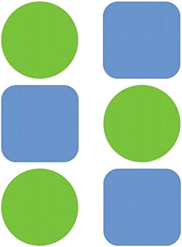 Leezmark 6pcs Jar Opener Gripper Pads, Rubber Jar Grippers Multi-function Jar Opener for Seniors with Arthritis Weak Hands Kitchen Coasters(Green, Blue)