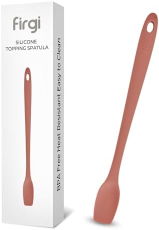 Platinum Silicone Topping Spatula for Cooking – BPA Free Heat Resistant Cooking Utensils for Non Stick Pans – One-Piece Spoonula for Baking, Mixing & More – Kitchen Scraper 10.7” IndiePink