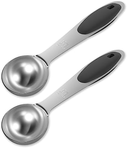 2PCS 1Tsp(5ml, 1/6oz) Measuring Spoon, Stainless Steel Measure Scoop